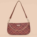Zouk Brown Floral Motif Baguette Image