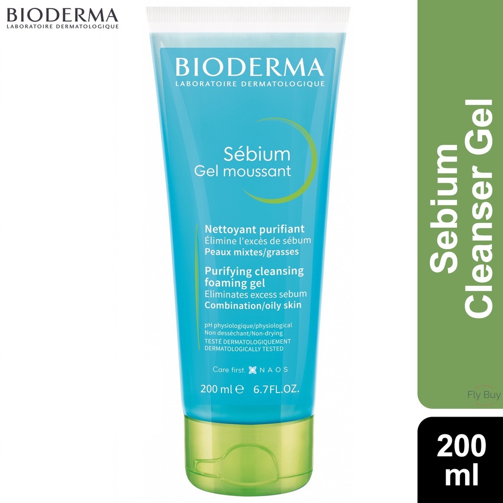 Bioderma Purifying Facial Cleansing Foaming Gel  Available in  200ml Combination To Oily Skin  Sebium Gel Moussant  Facewash Image