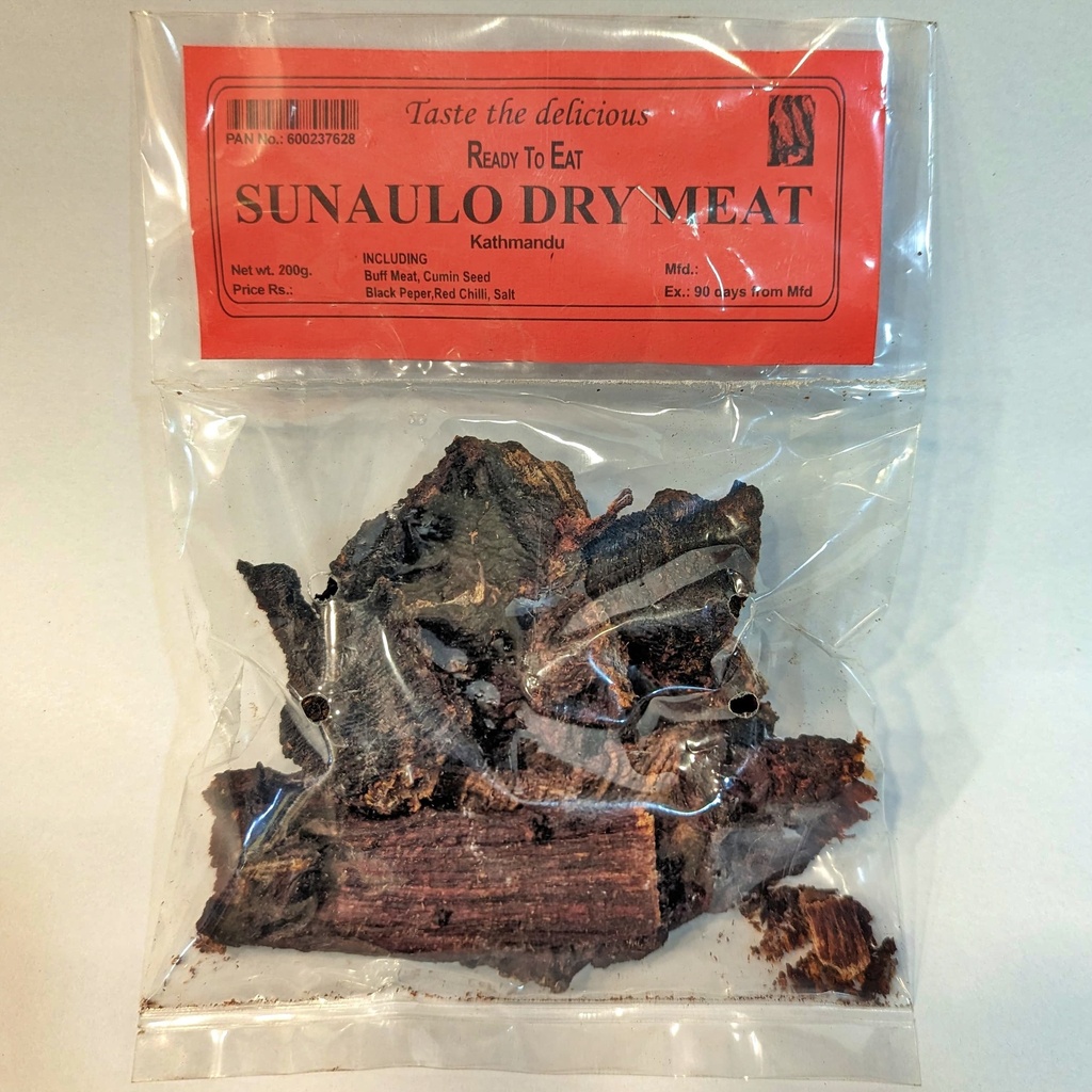 Sunaulo Dry Meat 200gm - Quality Buff Sukuti ( Buff Jerky / Dried Buff Meat ) Image
