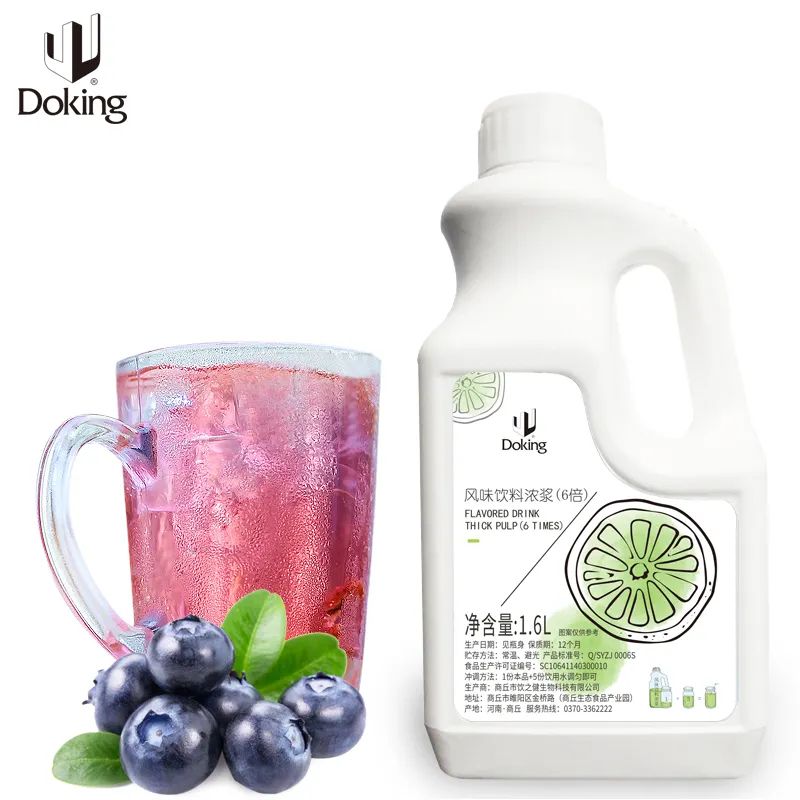 Doking Blueberry Flavour Natural Fruit Juice Thick Concentrate - 1.6 Litres Image