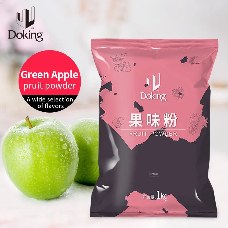Doking Boba Bubble Tea Powder - Green Apple Flavour - 1 Kg Image