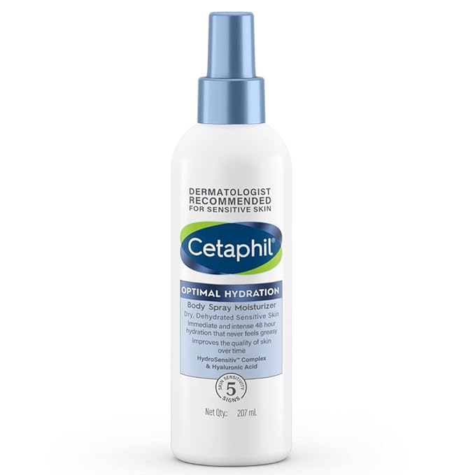 Cetaphil Optimal Hydration 48H Body Spray Moisturizer - Spray on Hydrating Body Lotion 207ml Image