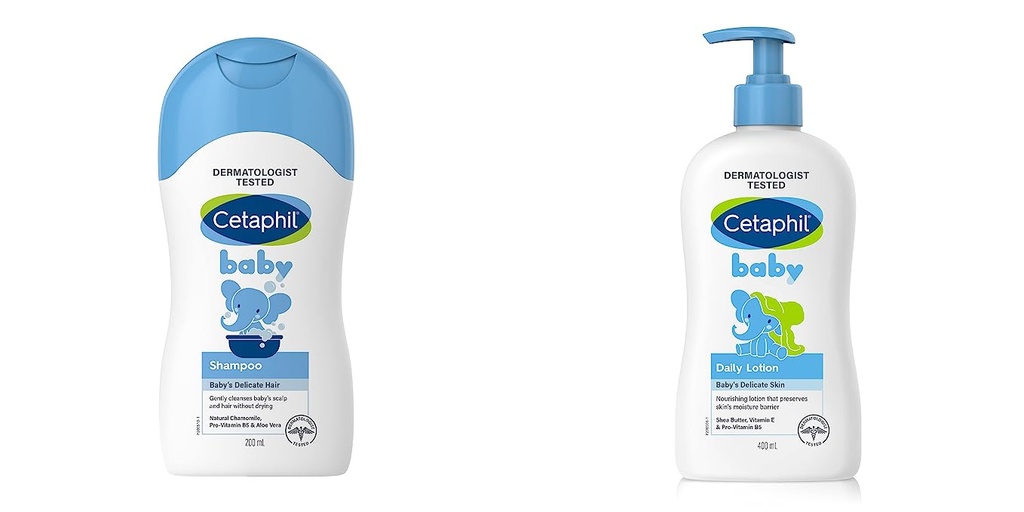 Cetaphil shampoo 200ml and cetaphil daily lotion 400ml Kit Image