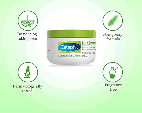 Cetaphil Moisturising Cream for Dry to Normal Sensitive Skin - Hydrating Cream 250g Image