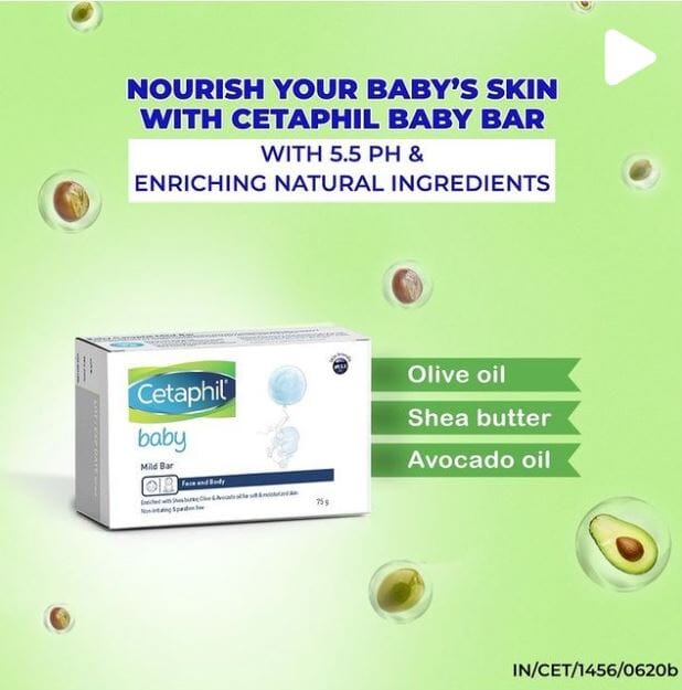Cetaphil Baby Mild Bar - 75Gm, Kids Soap For Bath, White Image