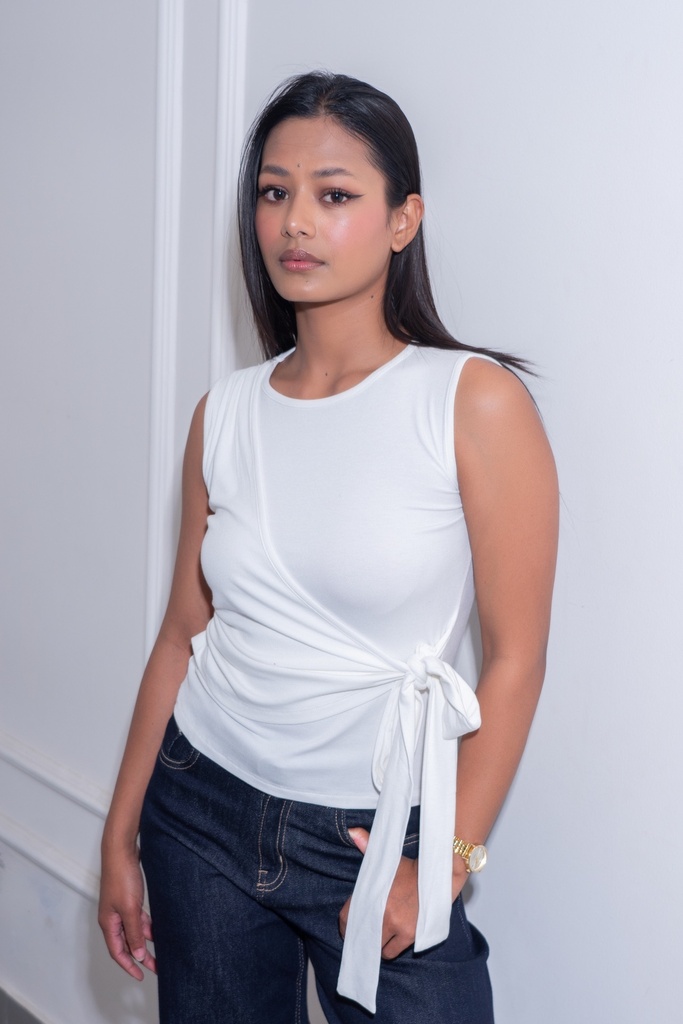 BASEMARK SIDE TIE TOP FOR WOMEN Image