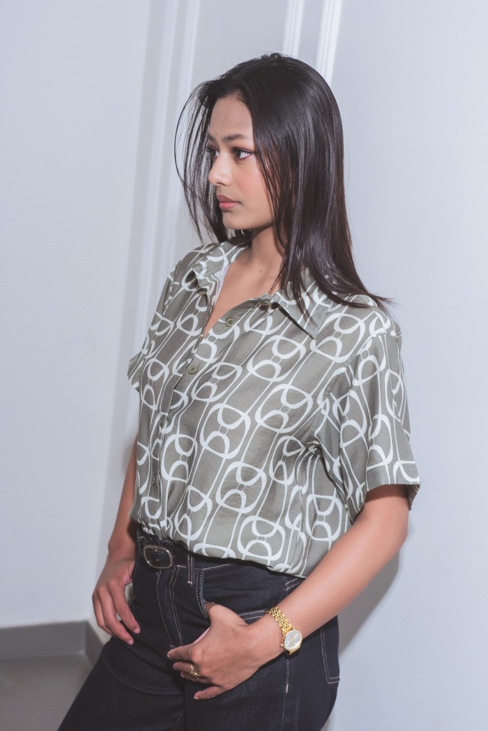 BASEMARK RELAXED PRINTED SHIRT FOR WOMEN Image