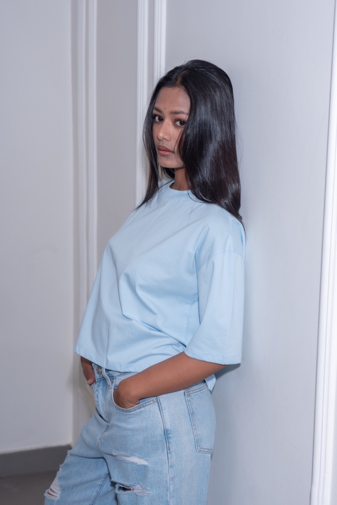 BASEMARK LOOSE CROP TEE FOR WOMEN Image