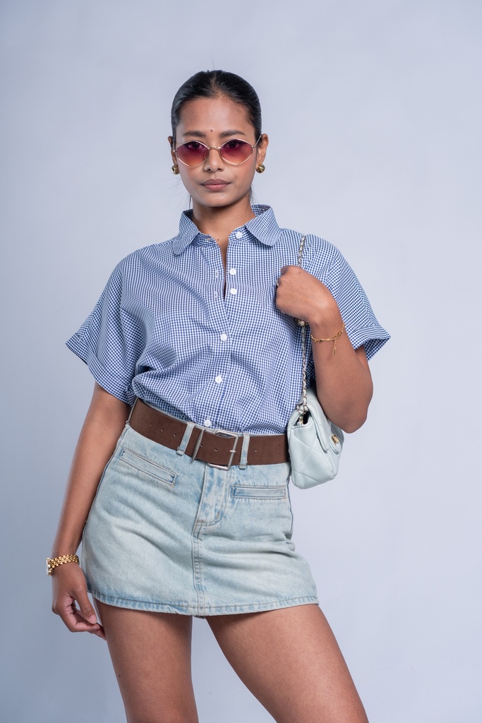 BASEMARK CHECKERED SHIRT FOR WOMEN Image