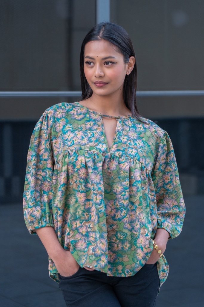 BASEMARK FLORAL HUE TOP FOR WOMEN Image