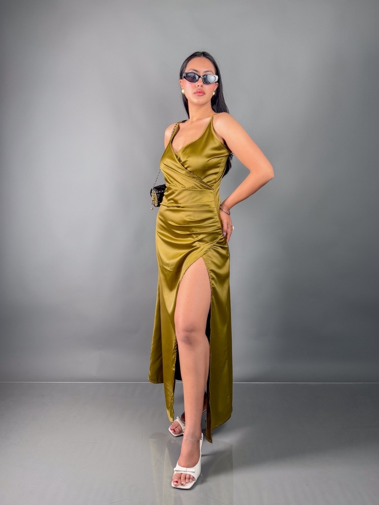 BASEMARK LYDIA SATIN DRESS FOR WOMEN Image