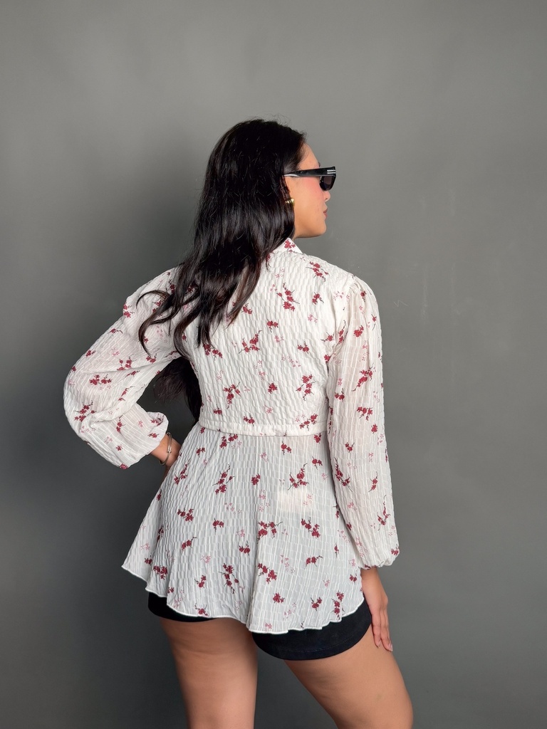 BASEMARK CHINESE FLORAL TOP FOR WOMEN Image