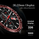 Ultima Magnum E700 Smartwatch | Auto Health Track | 36.33mm TRU Amoled Display | 1000 NITs Brightness | IP68 Water and Dust Resistant | Ultima Fit App Support | 100+ Sports Mode | SOS Alert Image