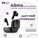 Ultima Boom 211 Earbuds with App Support | Supreme Sound | AI-ENC | LED Indicator | 45Hrs Playtime | 45ms Low Latency | Hi-Fi Driver with Bluetoth V5.4 earbuds wireless Image