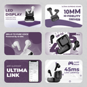 Ultima Luxury Magnum E500 Smartwatch & Boom 211 Earbuds Combo: 1.43" AMOLED, Stainless Steel & Leather Straps, IP68 Rated Smart Watch with 2 EQ Modes | App Support | Supreme Sound | AI-ENC | LED Indicator | 45Hrs Playtime | 45ms Low Latency | Hi-Fi Driver Image