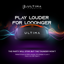 Ultima Thunder Speaker, 110Watt RMS Output, 220 Watt Peak Output, Ultima Supreme Sound, Bluetooth V5.3, Dual Equalizers, Support Multiple Link (Up to 100 speakers), Extra Bass Technology, Dynamic RGB LED Lights | Image