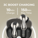 Ultima Atom 720 Earbuds with 2 EQ Modes | Ergonomic Fit | 50 Hours Playtime | 4 Mics with ENC | Dual Tone with UV Coated Finish | Rampage Mode (50 MS) | IPX4 Rated | 3C BOOST Charging Wireless Earbuds Image