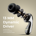 Ultima Atom 720 Earbuds with 2 EQ Modes | Ergonomic Fit | 50 Hours Playtime | 4 Mics with ENC | Dual Tone with UV Coated Finish | Rampage Mode (50 MS) | IPX4 Rated | 3C BOOST Charging Wireless Earbuds Image