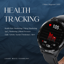 Ultima Magnum E400 Luxury Smartwatch with a 1.43” AMOLED Screen, Stainless Steel Frame, Canvas Wrist Strap & Free Leather Strap, Bluetooth Calling, Health Suite, 100+ Sports Modes, IP68 Rated Smart Watch Image