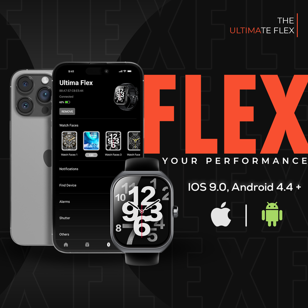 Ultima Watch Flex and Boom 311 Combo: Smartwatch meets wireless earbuds for ultimate convenience & entertainment! Image