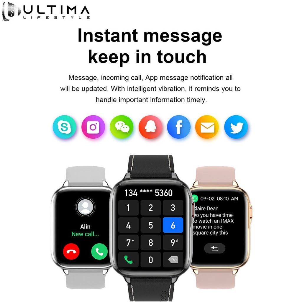 Ultima Nova Smartwatch| Bluetooth calling| 1.69" Retina Display | 3ATM Waterproof | 100+ Sports Mode Image