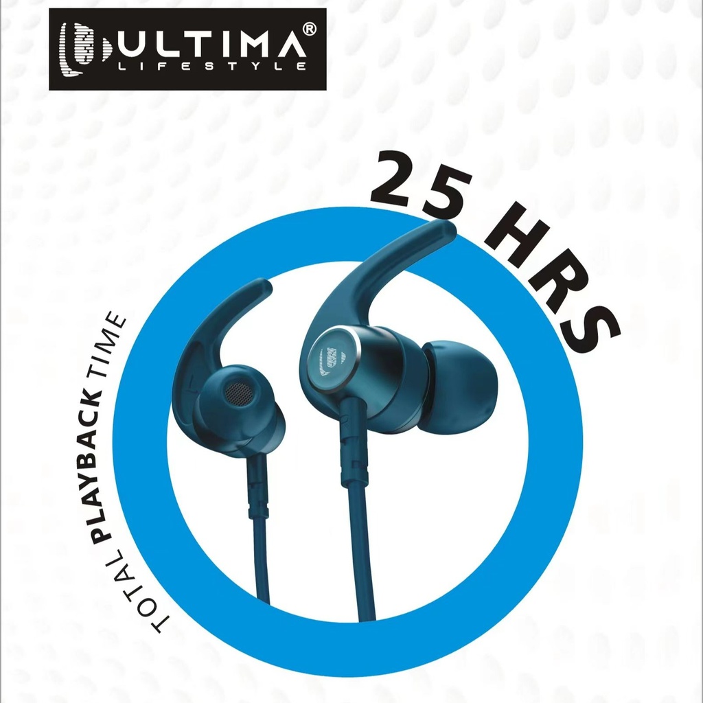 Ultima Beatz 355 Bluetooth Wireless Neckband Type C Earphone 25 Hrs Playtime IPX4 Water Resistant Image