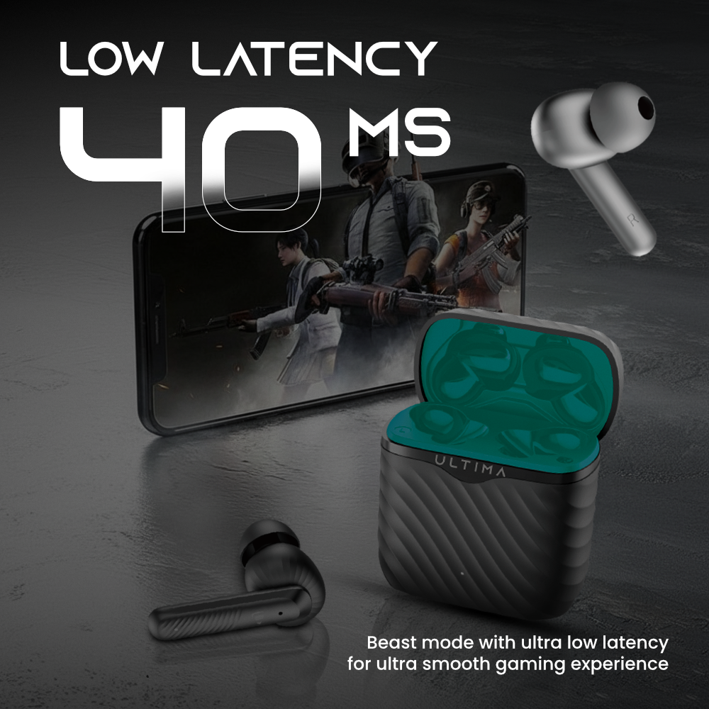 Ultima Atom 192 Pro | App Support |120H Playtime | Quad Mic ENC | Game Mode (Low Latency 60Ms) | 5 Mins Charge= 100 Min Playtime | Insta Wake'N Pair | Bluetooth 5.4 | Crystal Bionic Sound Image