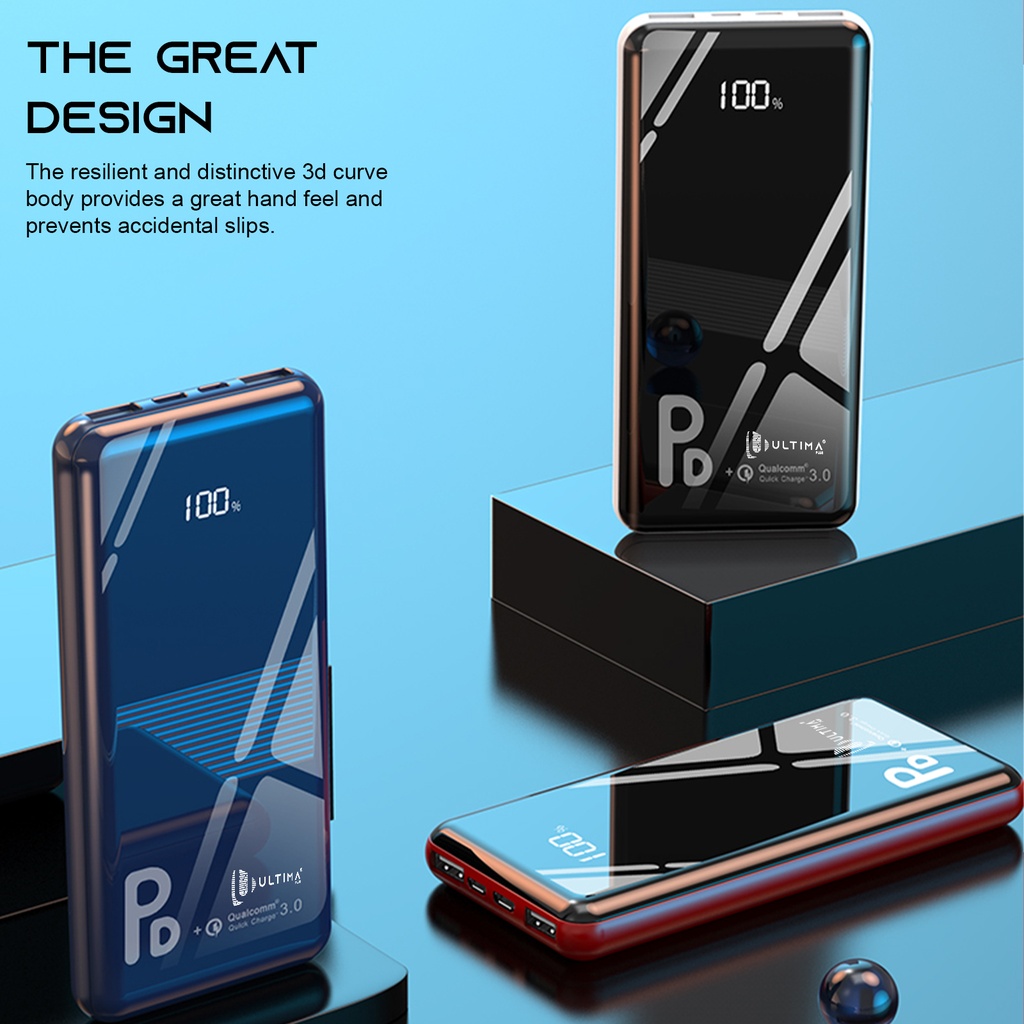Ultima Atom 10000 Mah Boost 131 Powerbank PD and QC 3.0 22W Fast Charging Type C and Micro USB Input Ports Image