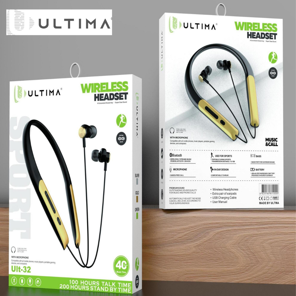 Ultima 40 Hours Play Back Wireless NeckBand with Microphone Image