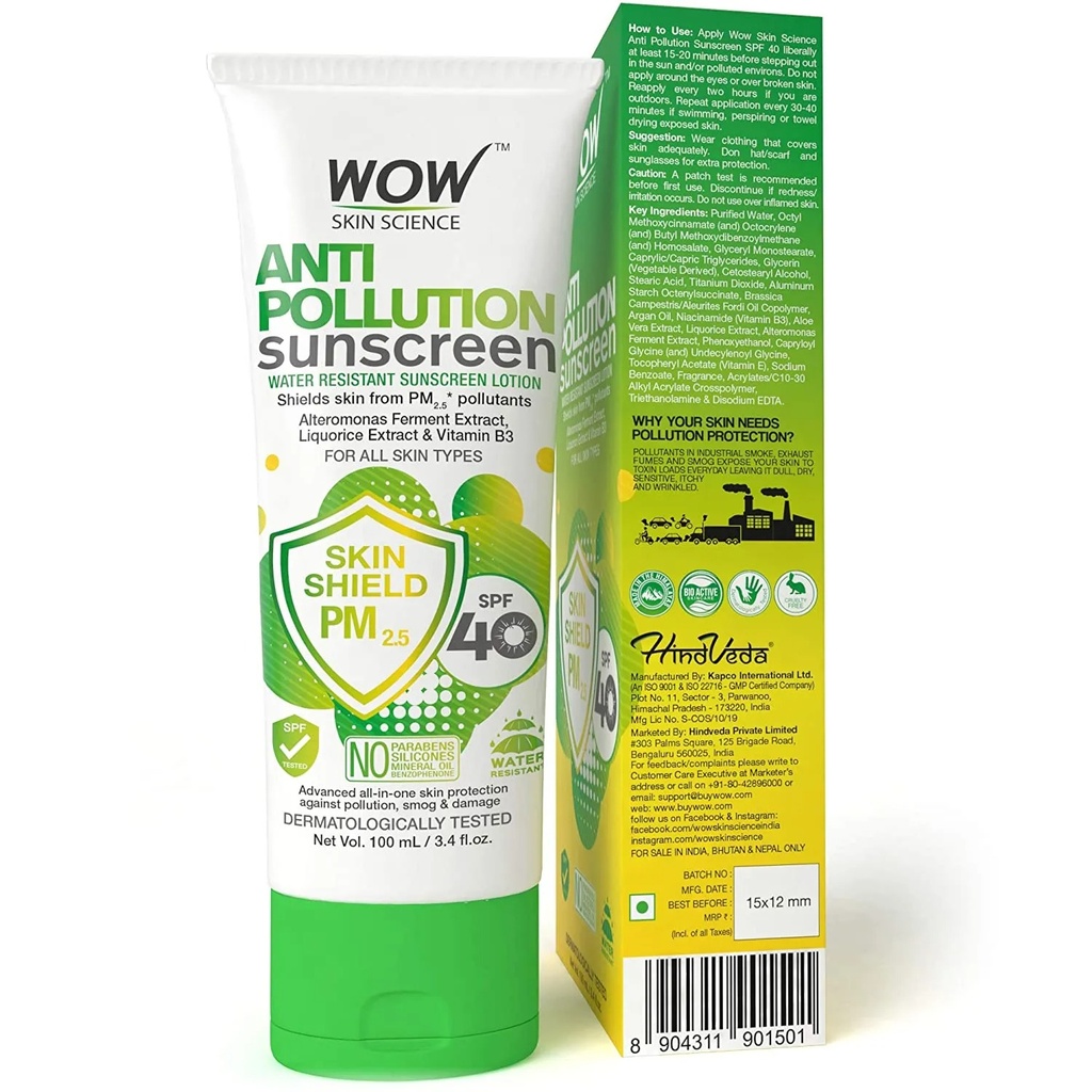 WOW Skin Science Anti Pollution Sunscreen SPF 40-100ml Image