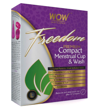 WOW Skin Science Freedom Reusable Menstrual Cup & Wash - Large (Post Childbirth) 60 ML Image