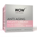 WOW Skin Science Cream Anti Aging No Parabens & Mineral Oil Night Cream, 50mL (Women) Image