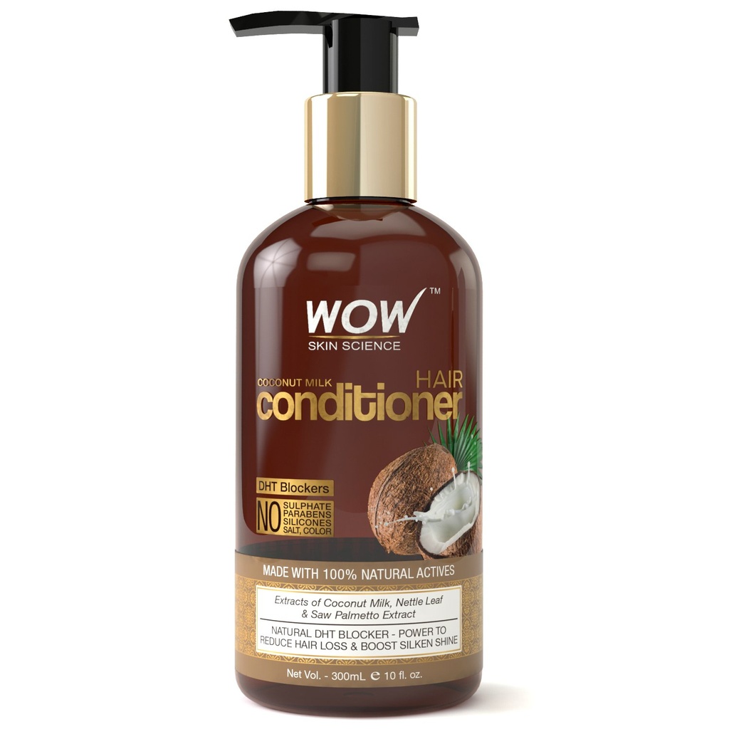 WOW Skin Science Coconut Milk Shampoo & Hair Conditioner Kit(300+300)ml Image