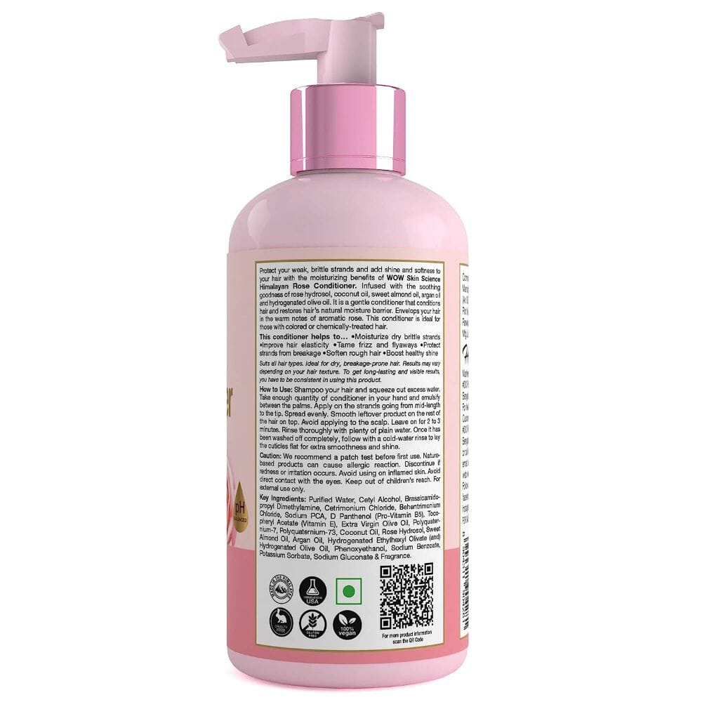 WOW Skin Science Himalayan Rose Shampoo + Himalayan Rose Conditioner Kit(300+300)ml Image