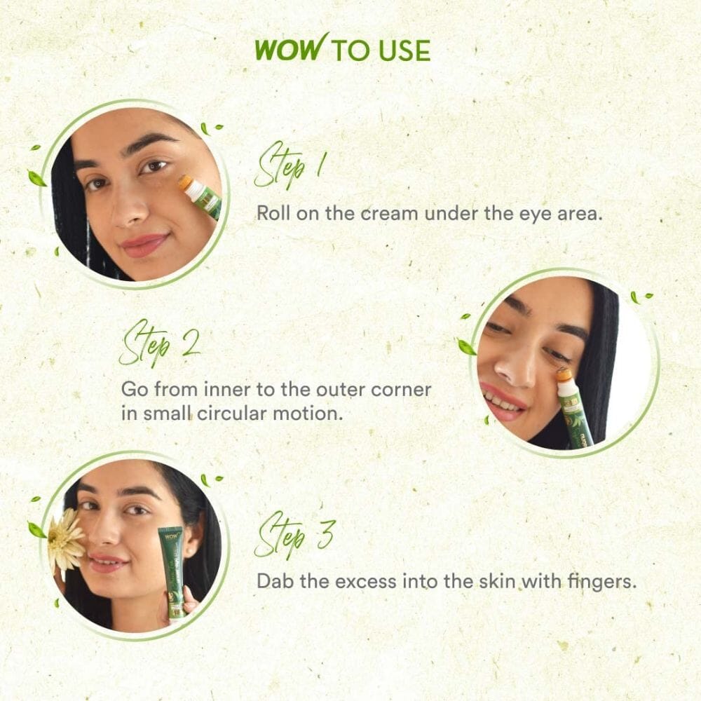 WOW Skin Science Green Tea Under Eye Roll on Cream 20ml Image