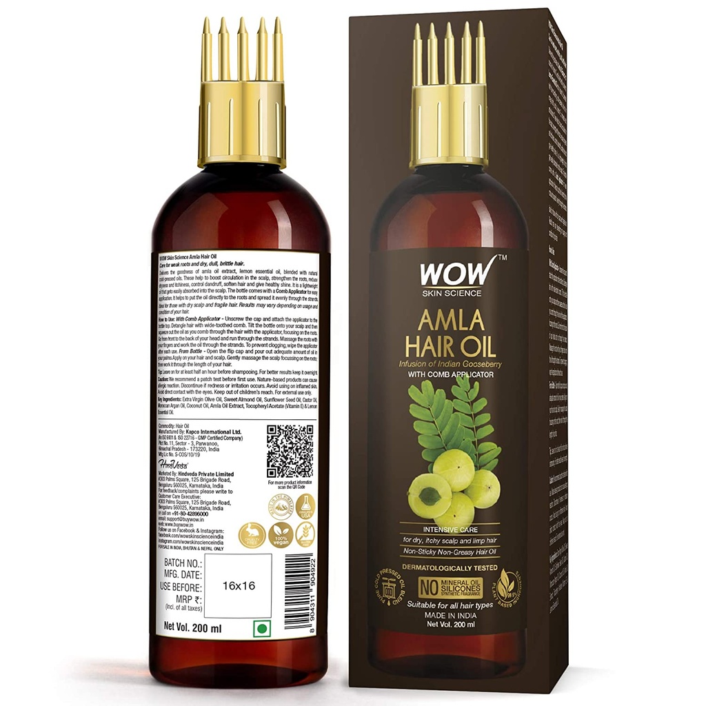 WOW Skin Science Amla Hair Oil 200 ML Image