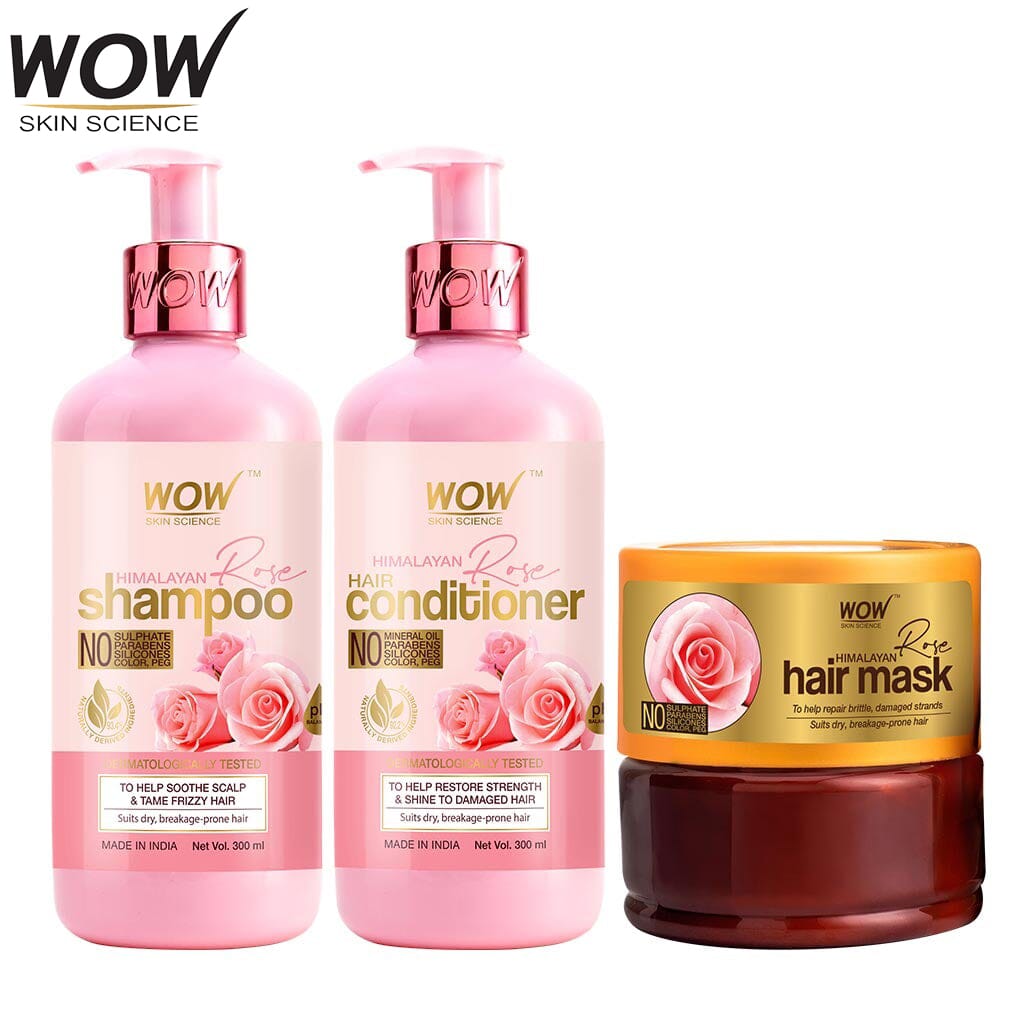 WOW Skin Science Himalayan Rose Kit (Shampoo + Conditioner + Hair Mask) Image