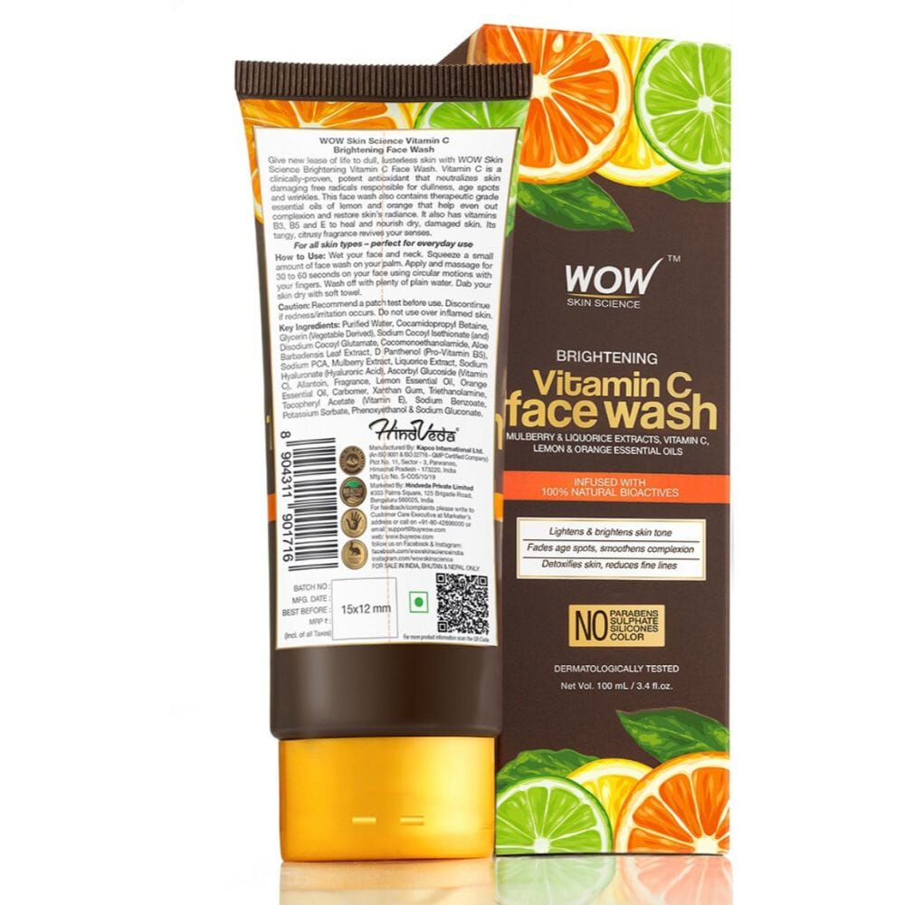 WOW Skin Science Vitamin C and niacinamide Face Wash 100 ML Image