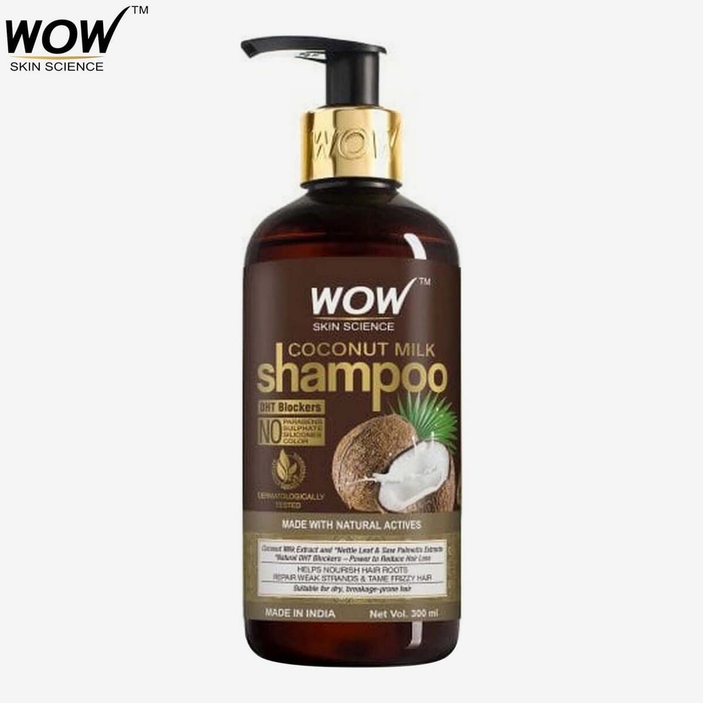 WOW Skin Science Coconut Milk Shampoo (New) - (300 ml) Image