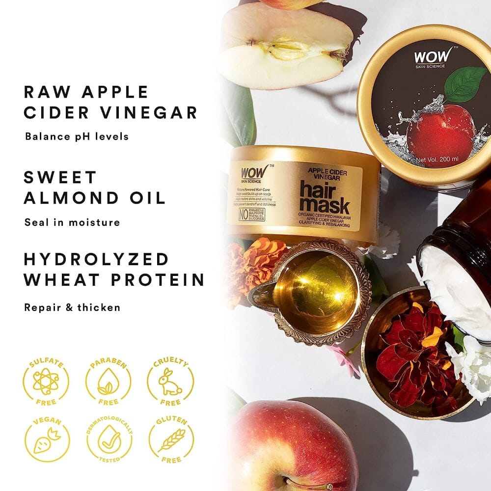 WOW Skin Science Apple Cider Vinegar Hair Mask - (200 ml) Image