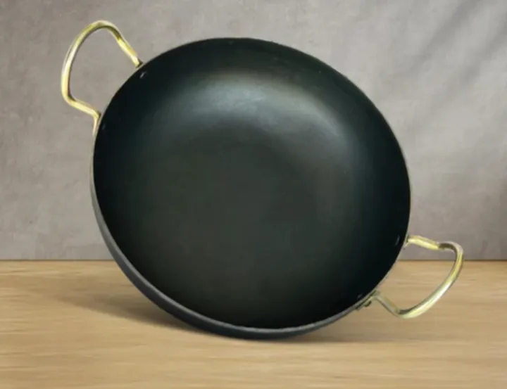 Iron Kadai 9 Inches Flat Induction Base | Cooking Pot