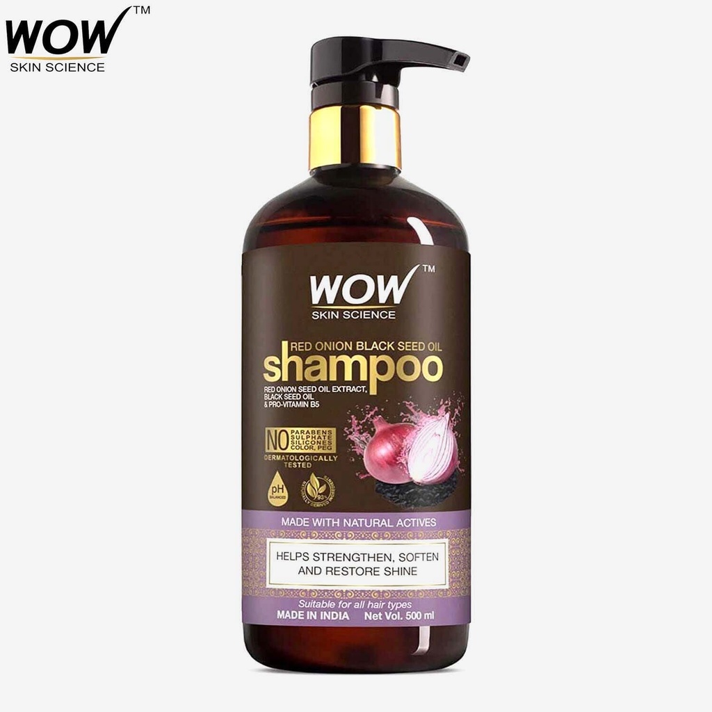 WOW Skin Science Onion and Black Seed Shampoo - 500ml