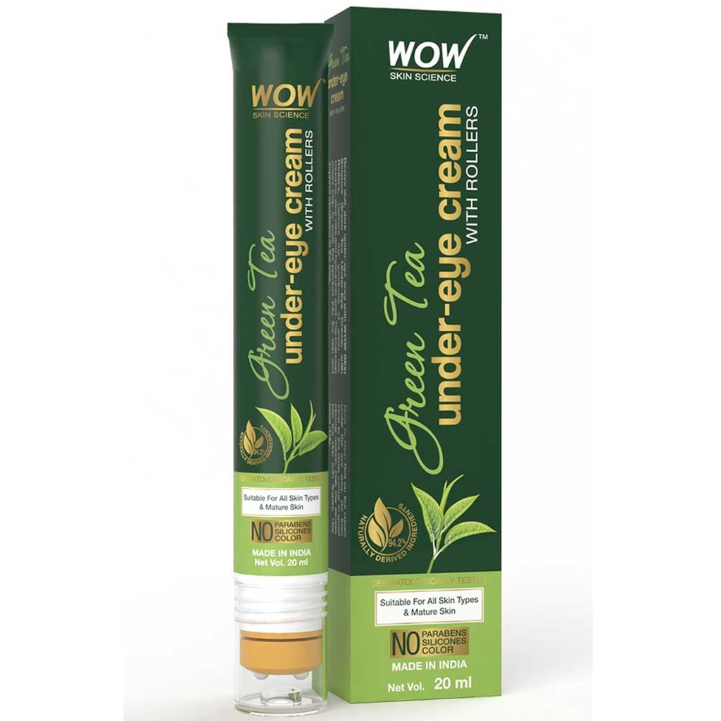 WOW Skin Science Green Tea Under Eye Roll on Cream 20ml