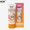 WOW Skin Science AM2PM SPF50 Water Resistant No Parabens & Mineral Oil Sunscreen Lotion - 100 ml