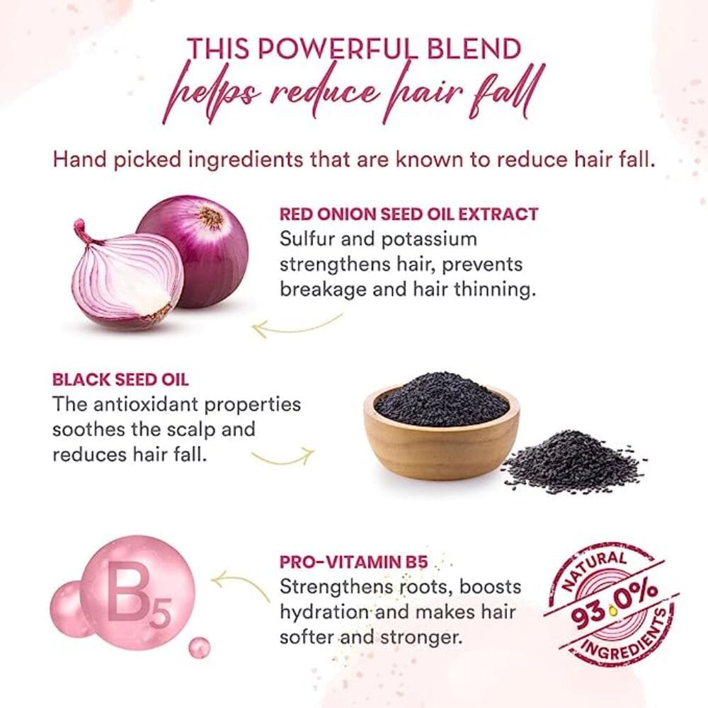 WOW Skin Science Red Onion Black Seed Oil Shampoo (300 ml)