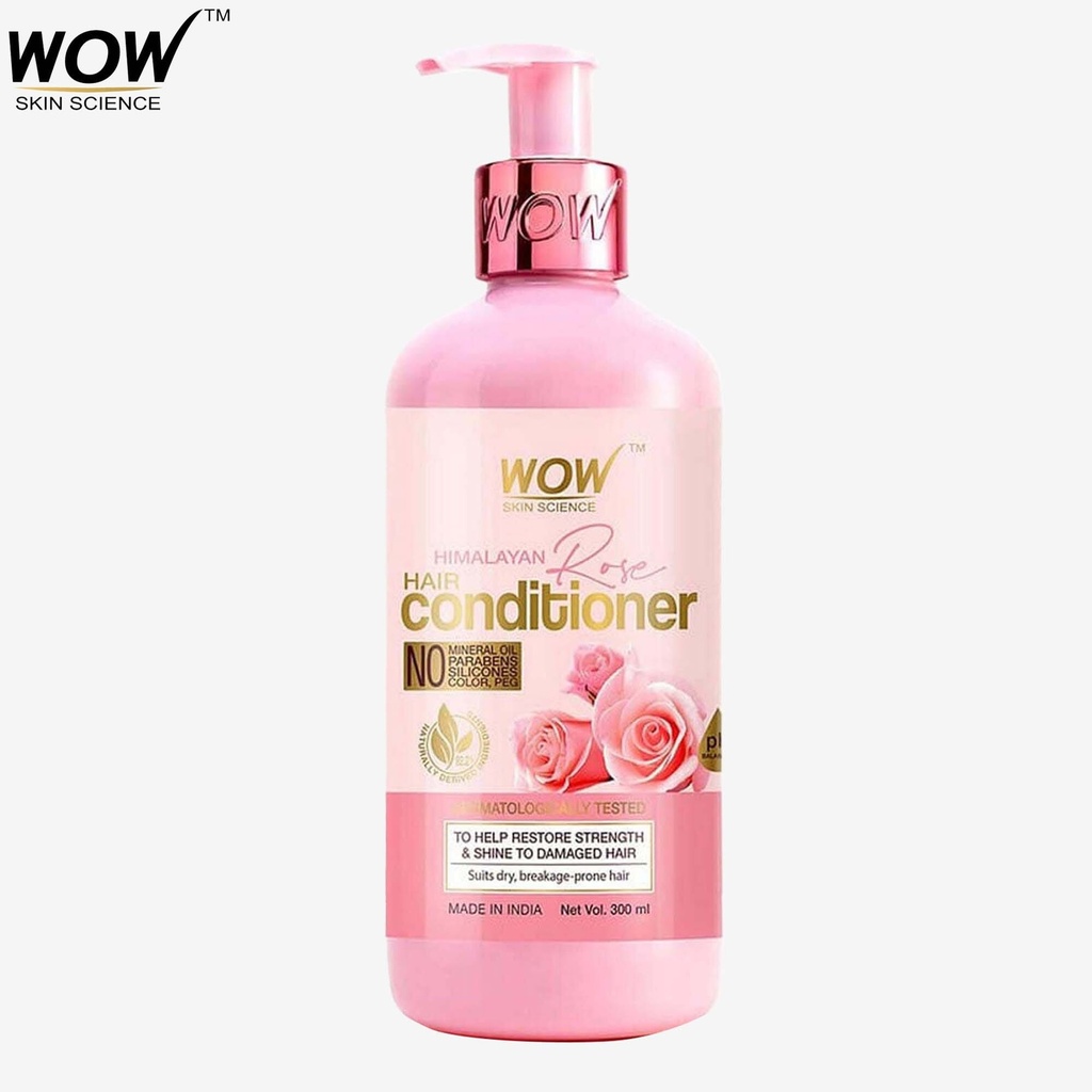 [PSHB011] WOW Skin Science Himalayan Rose Conditioner Coconut Oil, Almond Oil & Argan Oil - For Volumizing Hair, Anti Smelly Scalp - (300 ml)