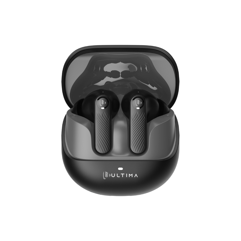 [TWSBUDS2-BK] (New Launch) Ultima Atom Buds 2 | Powered by Ultima Supreme Sound | 120 Hrs Total Playtime | 50ms Latency | Bluetooth V5.4 | Ultima Link App Support | ANC upto 32 dB | Quad Mic | Low Latency Game Mode | Multi-Point Connectivity