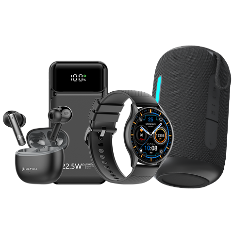 Ultima Marvelous Combo (Marvel Speaker + Watch Circle + Boom 141 Earbuds + Boost 20K Pro Powerbank)
