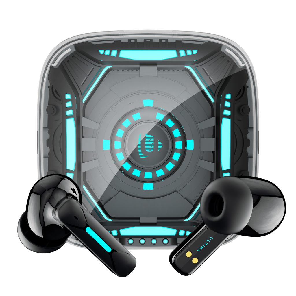 [BLAZEGAMING] Ultima Blaze Gaming Earbuds with ANC | 42 Hours Playtime | 4 Mics with ENC | 15 Meters Range | Dual Tone with Blazing LEDs | Rampage Mode (40 MS) | IPX4 Rated | 5C BOOST Charging Wireless Earbuds