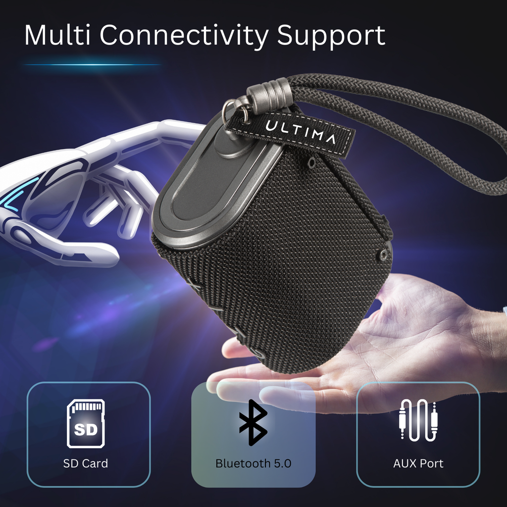 [BSDY-BK] Ultima Dynamite 5W Bluetooth Speaker With 11Hrs Playtime | Powerful Bass | Rugged Built | IPX6 Water & Shock Resistant Portable Bluetooth Speaker